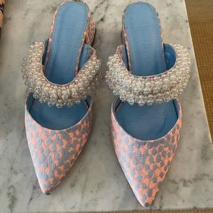 ASOS pearl mule slides